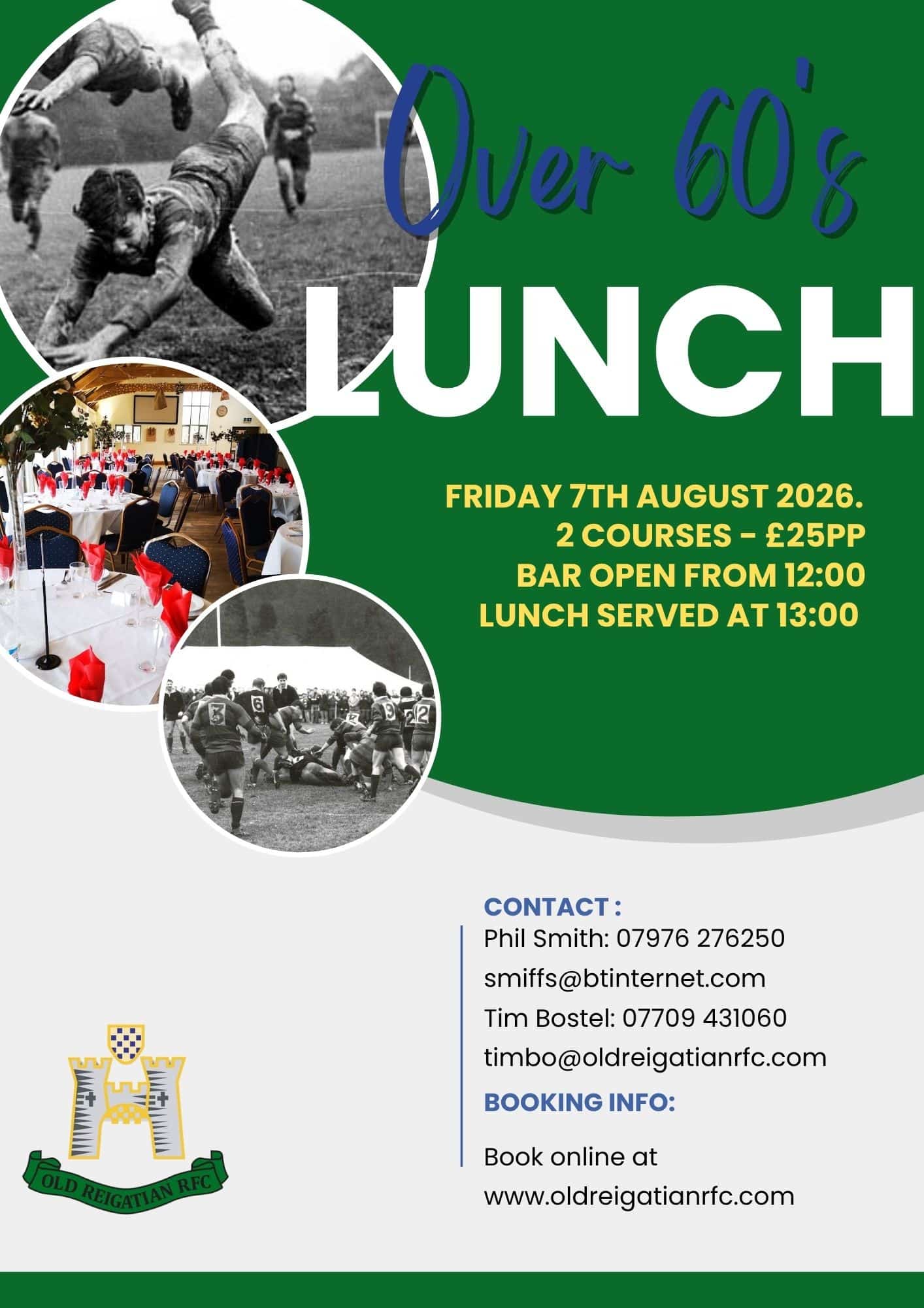 Over 60’s Lunch